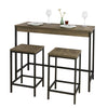 SoBuy OGT30-N 3 dílná sada barových stolů Bistro stůl se 2 barovými židlemi Kuchyňská linka s barovými židlemi Průmyslový